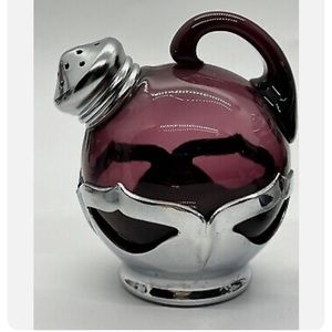 Farber Bros Amethyst wine and decanter set. Circa 1930s.